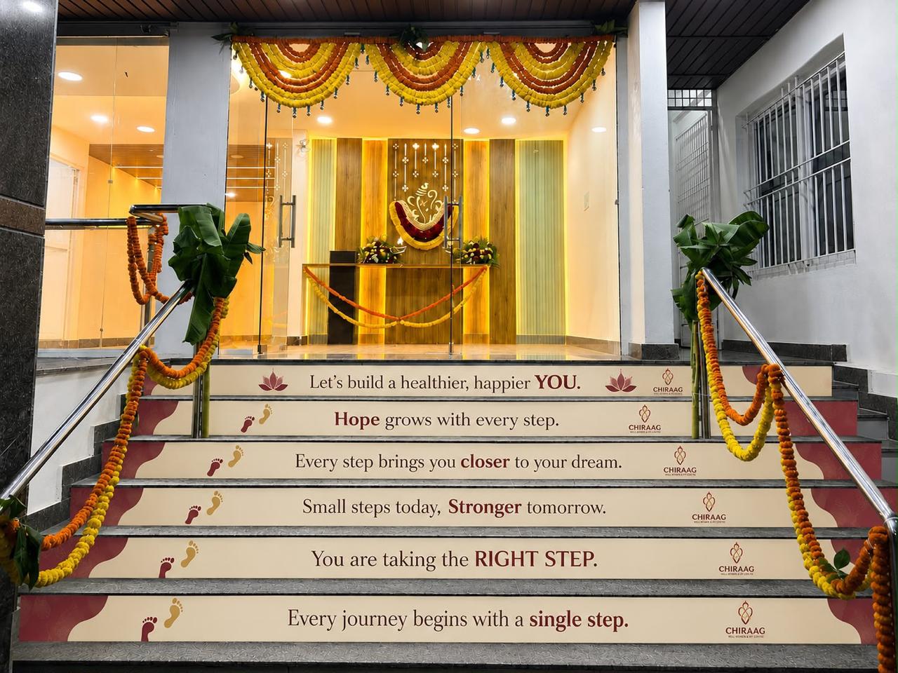 The welcoming front entrance of CHIRAAG clinic
